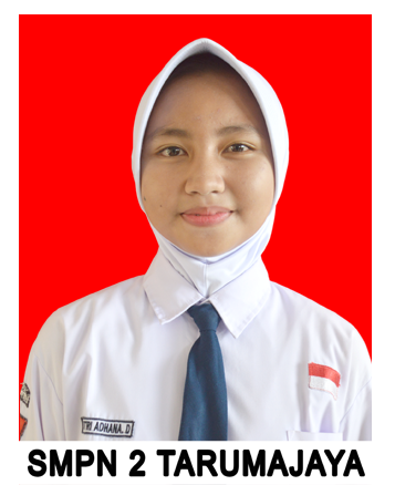 Portrait photo of Alya Putri Adhana Dinata, female student, Bendahara, Angkatan 2024/2025, long black hair, smiling